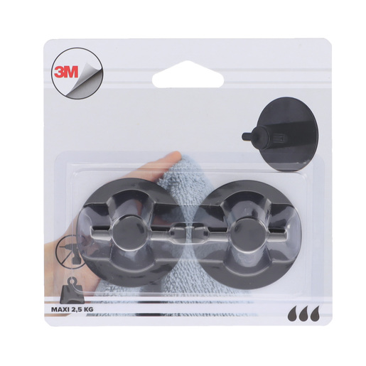 Tendance set 2 okrugle kukice 3m ø5 x 3 plasticna crna