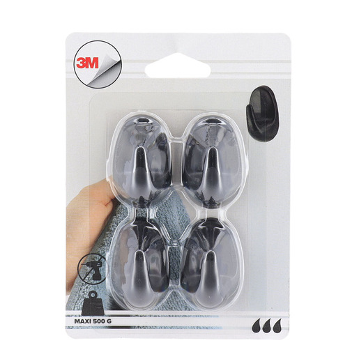 Tendance set 4 kukice 3m 2,8 x 1,8 x 4,5 plasticna crna