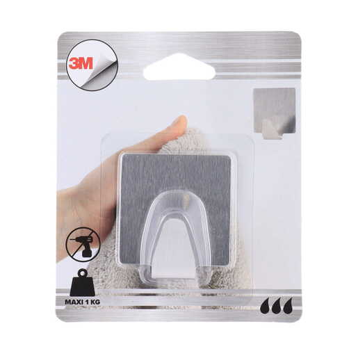 Tendance četvrtasta kukica 3m 4,9 x 2,5 x 5,5 metal hrom