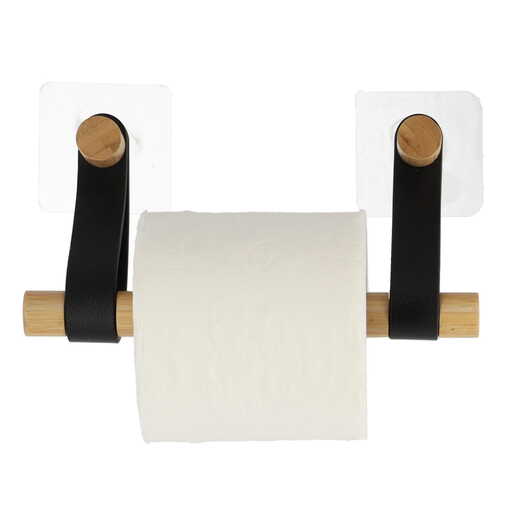 Tendance držač toalet papira samolepljivi bambus crna