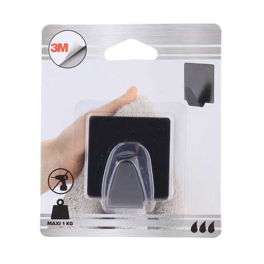 Tendance četvrtasta kukica 3m 4,9 x 2,5 x 5,5 metal crna