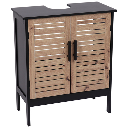 Tendance kupatilski ormarić sa 2 vrata i policom bergen 60x30x70cm mdf crno wood