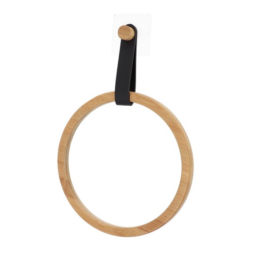 Tendance držač peškira samolepljivi okrugli bambus crna