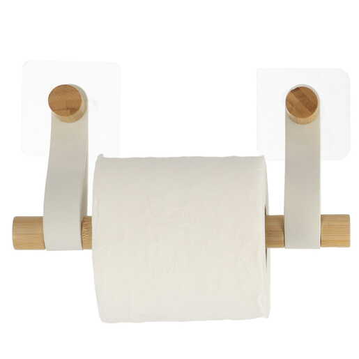 Tendance držač toalet papira samolepljivi bambus bela