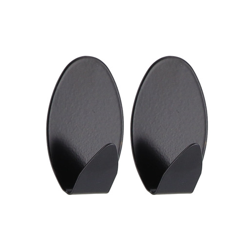 Tendance set 2 ovalne kukice 3m 3,5 x 2 x 5,2 metal crna