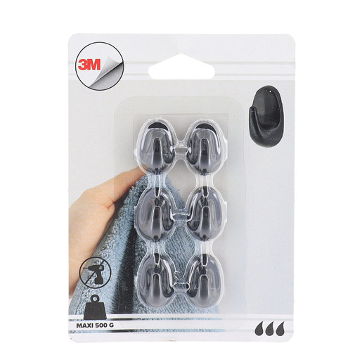 Tendance set 6 kukica 3m 2,7 x 1,8 x 2,5 plasticna crna