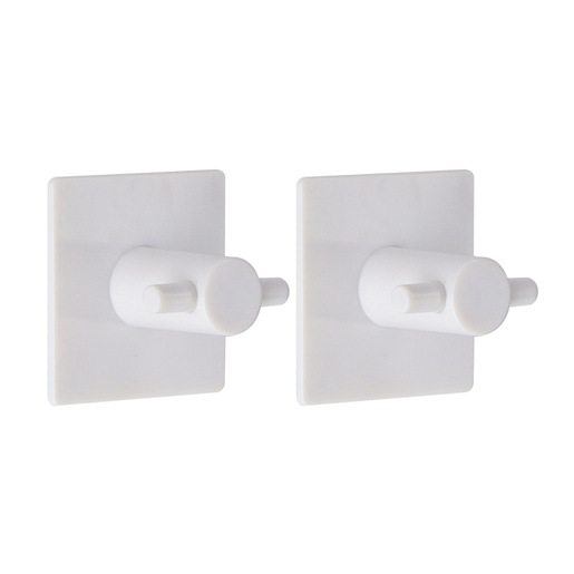 Tendance set 2 četvrtaste kukice 3m 4,5 x 3 x 4,5 plasticna bela