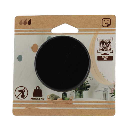 Tendance kukica samolepljiva 6,5cm bambus crna