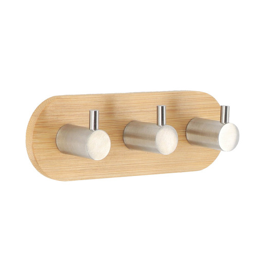 Tendance čiviluk sa 3 kukice 3m  3,5x13,5x3,5 bambus/metal hrom