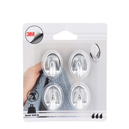 Tendance set 4 kukice 3m 2,5 x 3,5 x 4 plasticna hrom