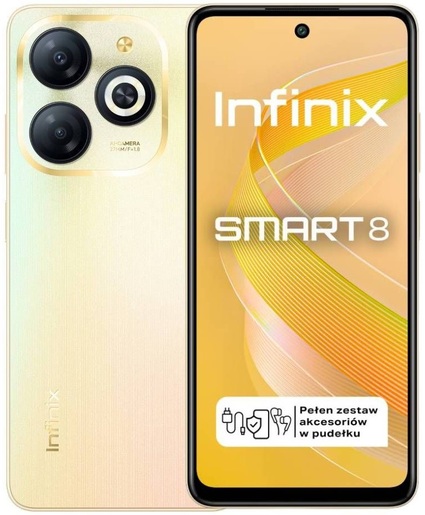 Infinix Smart 8 3GB + 64GB Shiny Gold, mobilni telefon