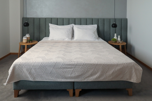 Dekordom Frotir prekrivač cube 200x210 - beige - moon beam