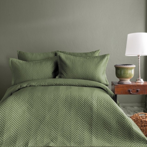 Dekordom Prekrivač set issimo double - simply satin - forest green