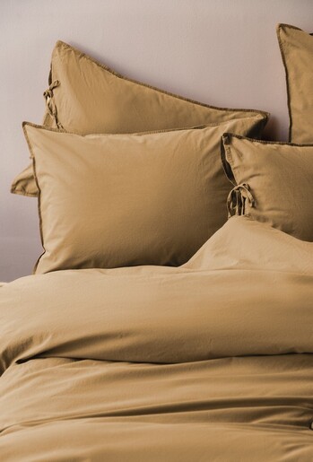 Dekordom Posteljina issimo popline double - natural fine - savanna brown