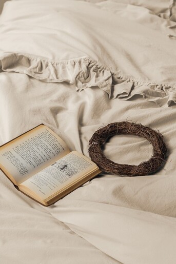 Dekordom Posteljina issimo popline double - natural fine - frill peach