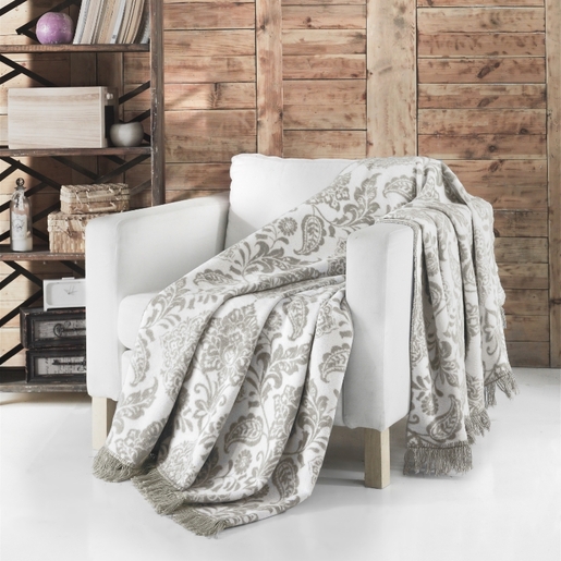 Dekordom Ćebe eco blanket 200x230 - 19803d - žakard krem