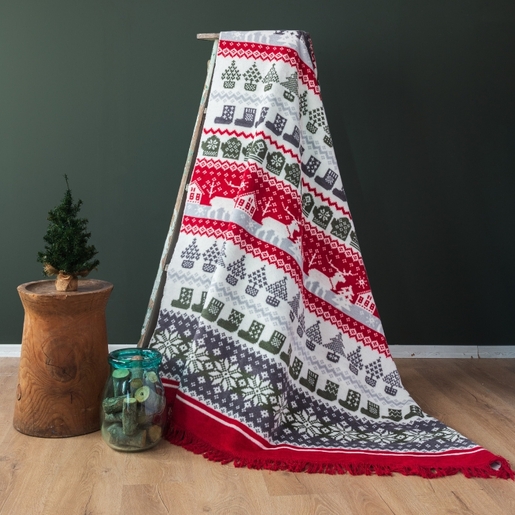 Dekordom Ćebe acrylic plus christmas 150x200 - 23140-a - red/green reindeer