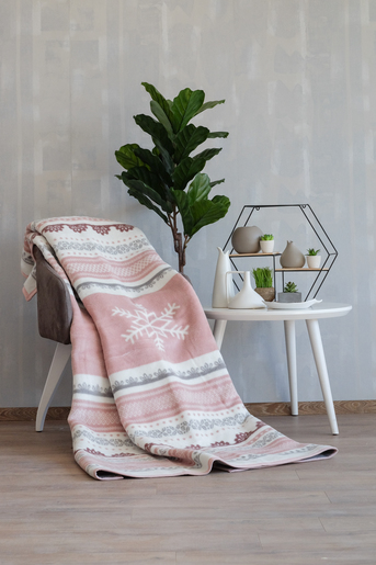 Dekordom Ćebe acrylic plus 150x200 15213-b - roza pahulja