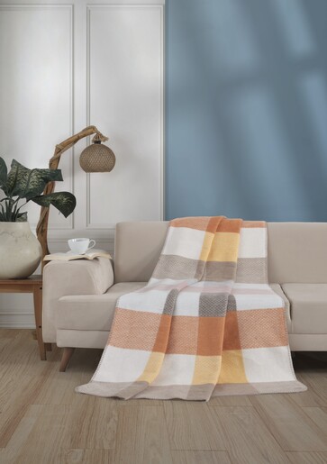 Dekordom Ćebe acrylic plus 200x220 - 24106-a - orange square