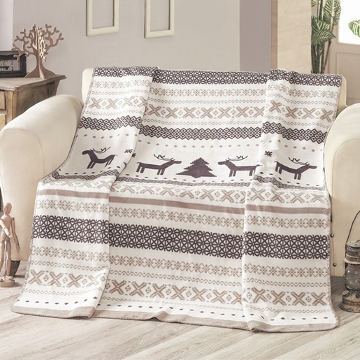 Dekordom Ćebe acrylic plus christmas 150x200 - winter cream bm15217a