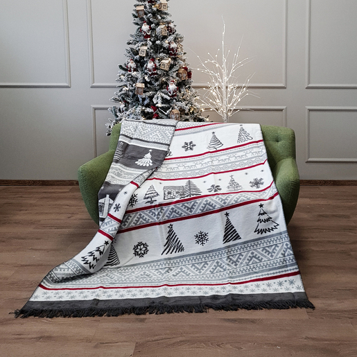 Dekordom Ćebe cotton christmas 200x230 - winter white 18100a
