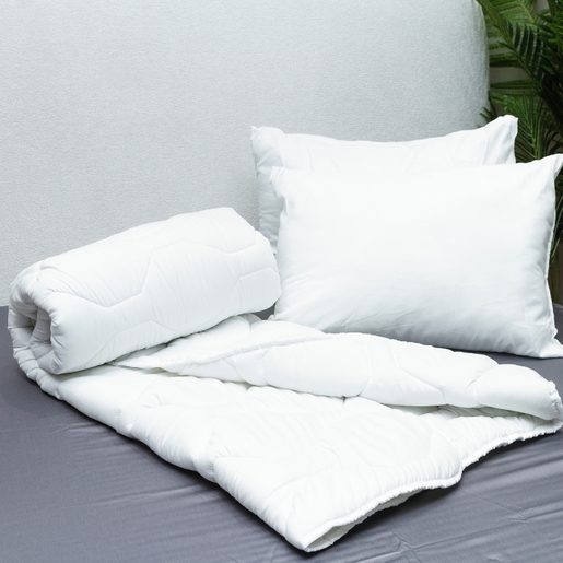 Dekordom Set jorgan + jastuk 2pcs - white - double 200x200/50x70