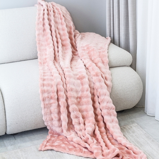 Dekordom Ćebe soft wave 200x220 - terracotta