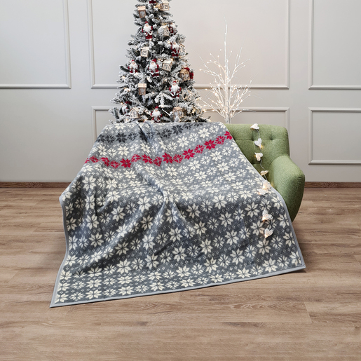Dekordom Ćebe eco blanket 200x230 - snowflake grey 16117c