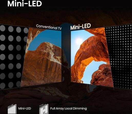 Hisense ULED Mini-LED TV 55" 55U7Q, 4K Ultra HD, VIDAA OS Smart TV, QLED Colour, 144Hz Game Mode PRO, Hi-View AI Engine, Ugrađeni sabvufer