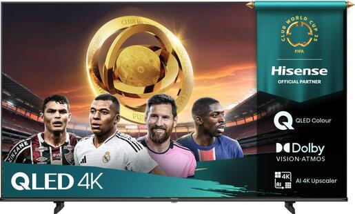 Hisense QLED TV 43" 43E7Q, 4K Ultra HD, VIDAA OS Smart TV, QLED Colour, AI 4K Upscaler, AI Smooth Motion, Dolby Vision Atmos