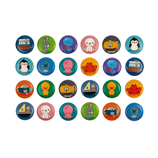 Janod 24 memo cartice za igru u kupatilu J04714