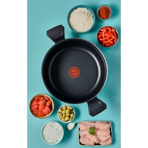 Tefal šerpa as poklopcem 24cm B5674653 EASY COOK AND CLEAN