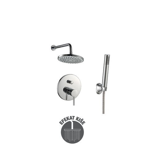 Aquabi Ugradni set tuša Rain Okrugli