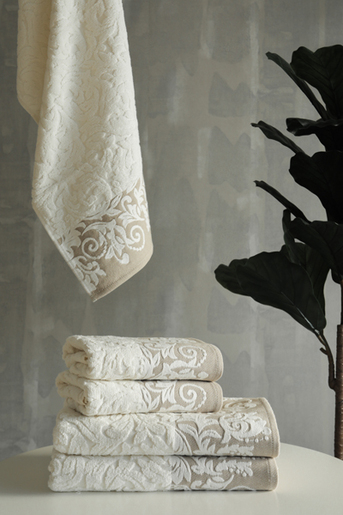 Dekordom Peškir floral 70x140 - ivory