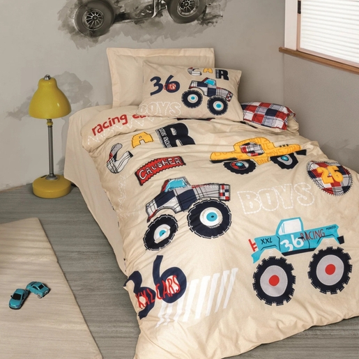 Dekordom Posteljina cb ranforce single 140x200 - junior - cars