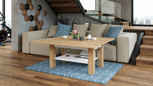 Multifunkcionalni Sto Bravo Craft Hrast-Beli 1651