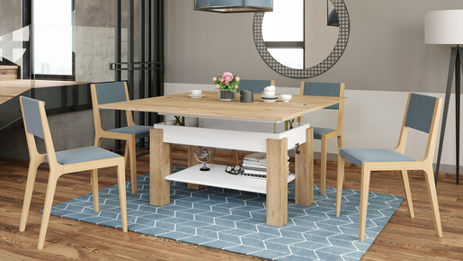 Multifunkcionalni Sto Bravo Craft Hrast-Beli 1651