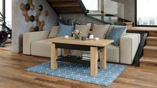 Multifunkcionalni Sto Bravo Craft Zlatno-Crni 1652