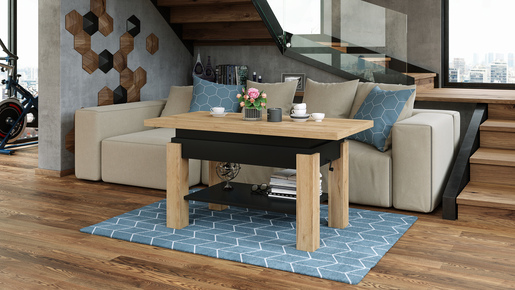 Multifunkcionalni Sto Bravo Craft Zlatno-Crni 1652