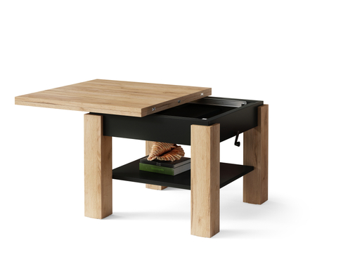 Multifunkcionalni Sto Cleo Craft Zlatno-Crni 1649