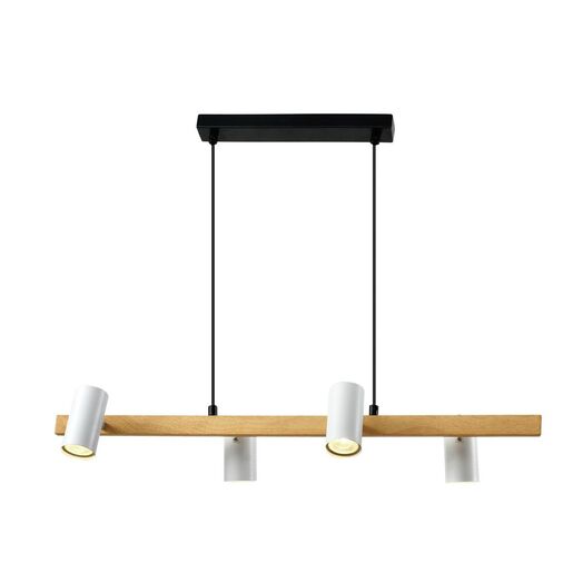 Xilo Visilica Crna + Drvo 4x25W GU10