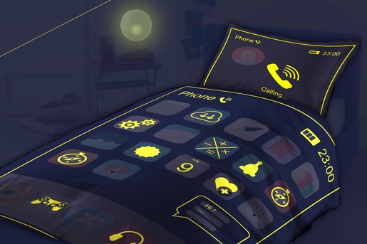 Baloo Svetleća Posteljina za decu Smartphone 160x200+70x80cm