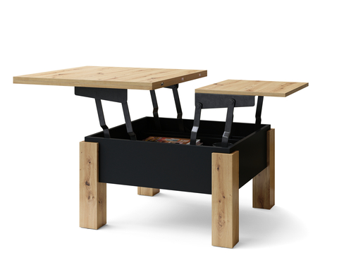 Multifunkcionalni Sto Oslo Hrast-Crni 1639