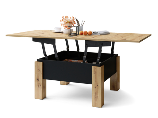 Multifunkcionalni Sto Oslo Hrast-Crni 1639