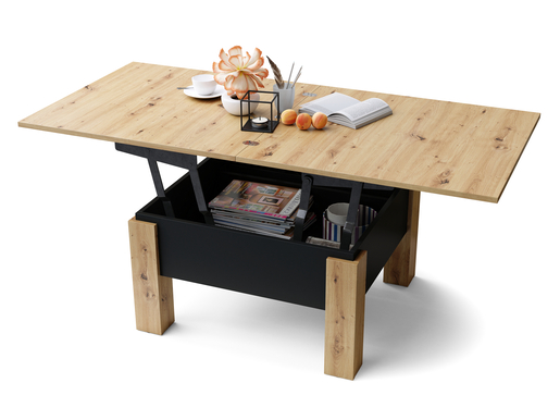 Multifunkcionalni Sto Oslo Hrast-Crni 1639