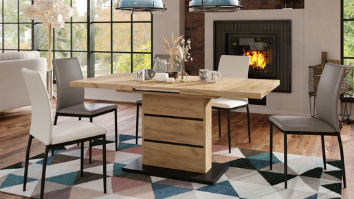 Piano Sto na Razvlačenje  Svetli Hrast-Crni 1629