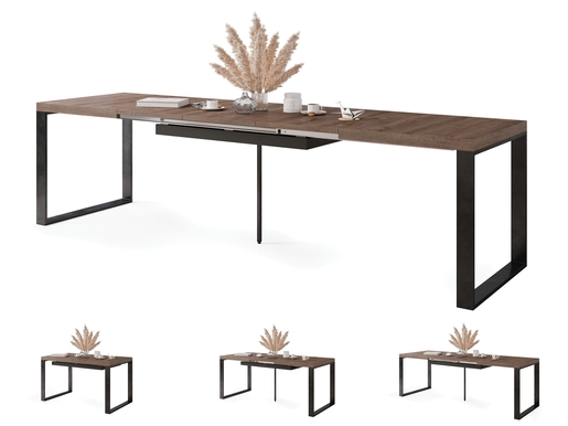 Avari Sto na Razvlačenje Braon Hrast-Crni 1633