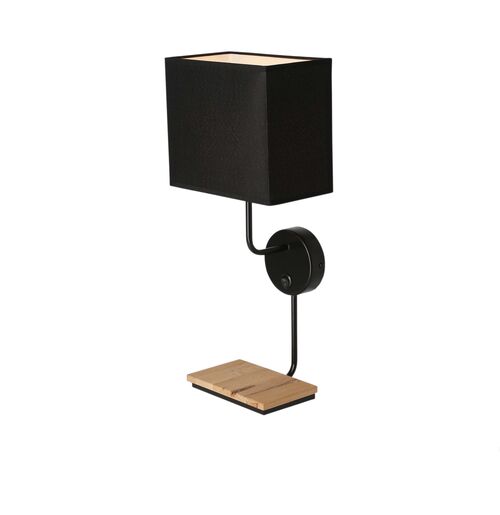 Keto Zidna Lampa sa Prekidačem Crna 1x40W E14