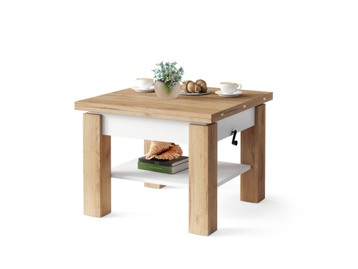 Multifunkcionalni Sto Cleo Craft Zlatno-Beli 1648