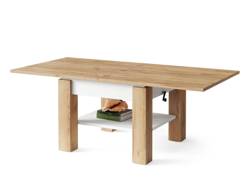 Multifunkcionalni Sto Cleo Craft Zlatno-Beli 1648